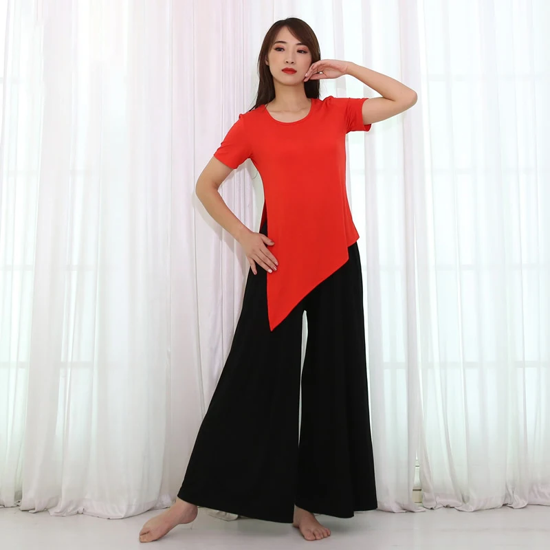 

Spring and Summer Uniforms New Classical Dance Belly Dance Wide-legged Pants Loose Robes Oriental Performance Clothing #DP0033
