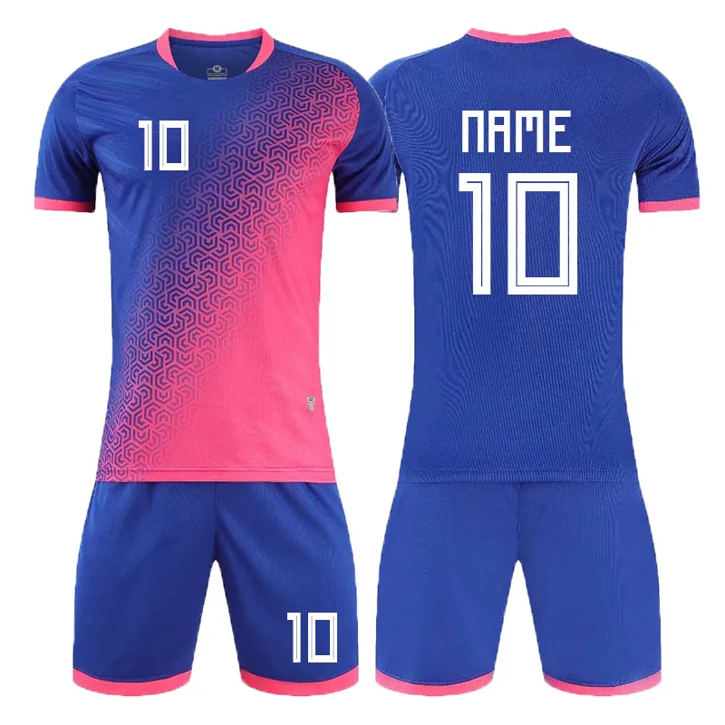 New Arival 2021 Kids&Adult Customized Soccer Jerseys Children Football Uniform Mens Football Shirts Free Socks 22-2xl