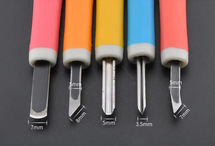 wooden seal tool 1 pcs  Rubber stamp carving knife flat blank white carving knife woodcut