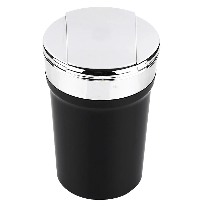 

LED Blue Light Windproof Enclosed Home Ashtrays, Car Cup Holder Ashtray, Automatically Extinguished with Lid Designed