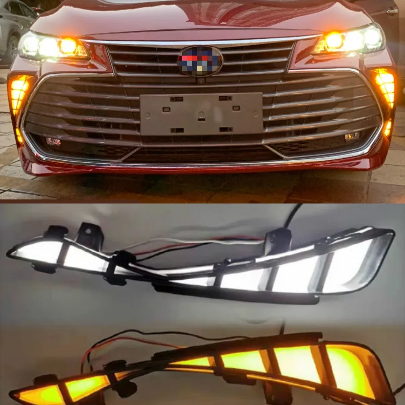 Car bumper head light for Toyota Avalon daytime running light 2018~2020y DRL car accessories LED head lamp for Avalon fog lamp