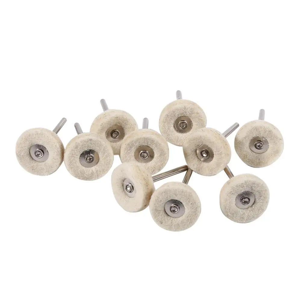 Pulidora de lana con mango para herramienta rotativa, 1 pulgada, 25MM, 10 unidades