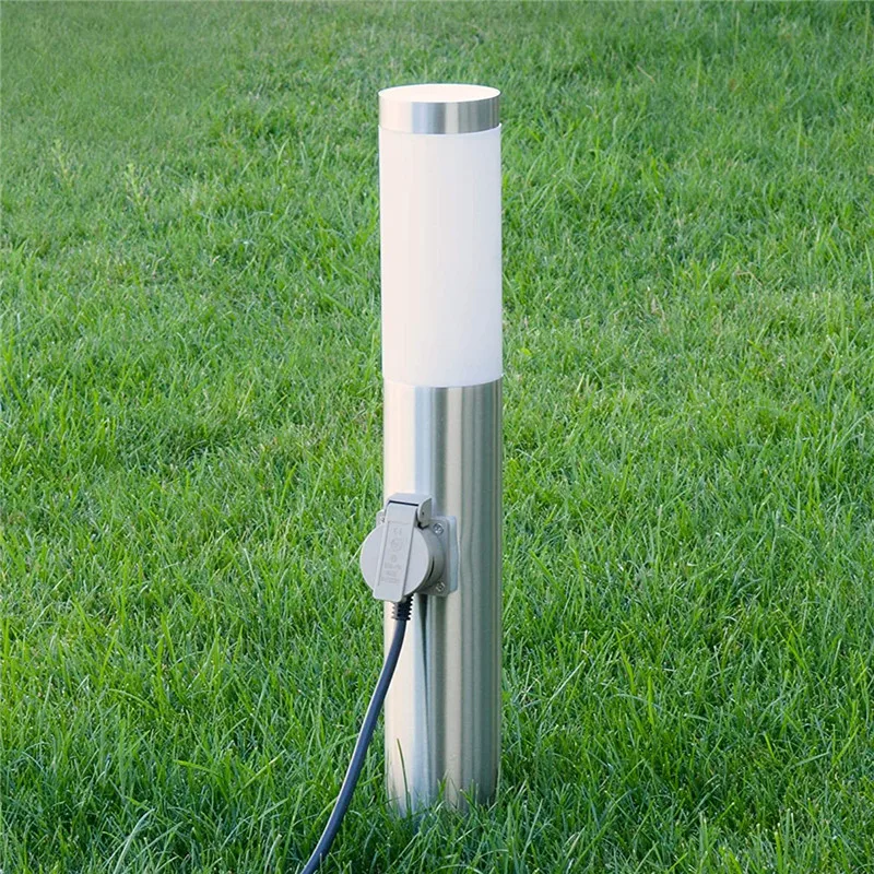 Outdoor Garden Socket 4-Way EU FR Sockets 3680W 16A Waterproof Energy Column E27 Base Yard Lamp for Garden décor Lawn Lamp