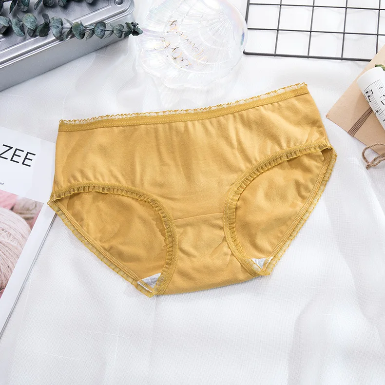 New Style 5pcs/lot New Ladies Briefs Sexy Low-waist Panties Cotton Women\'s Bow-knot Underwear AM814