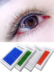 Mizimo new color grafting eyelash 0.07/0.1 8-15mm red blue green white personalized eyelash extension