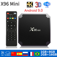 X96 mini Smart TV Box Android 9.0 Amlogic S905W tvbox 1GB 8GB 2.4G WiFi 3D Video 4k Media player Set-top box X96mini HDR10 tvbox