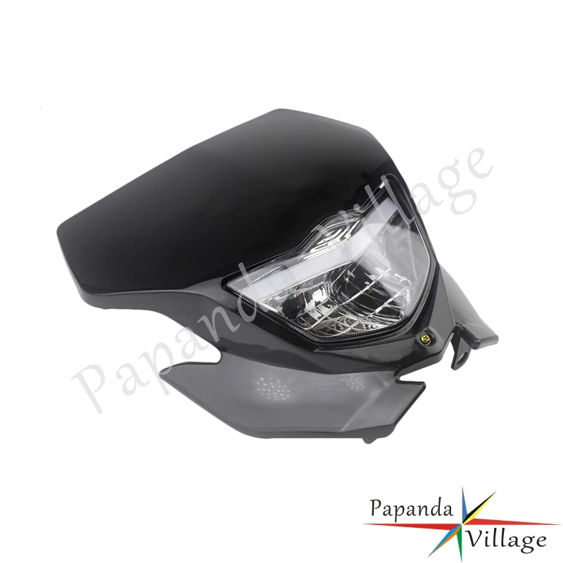 H4 Motocross Head Light Fairing FOR Yamaha WRF CRF SMR XC WR Kawasaki D-Tracker KX KLR KLX 250 S/SF MX Enduro Headlamp Mask