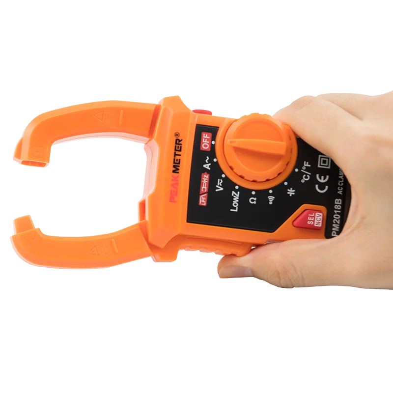 PEAKMETER PM2018BแบบพกพาอัตโนมัติAC Digital Clamp Meterมัลติมิเตอร์ความจุความถี่การวัดอุณหภูมิNCV Tester