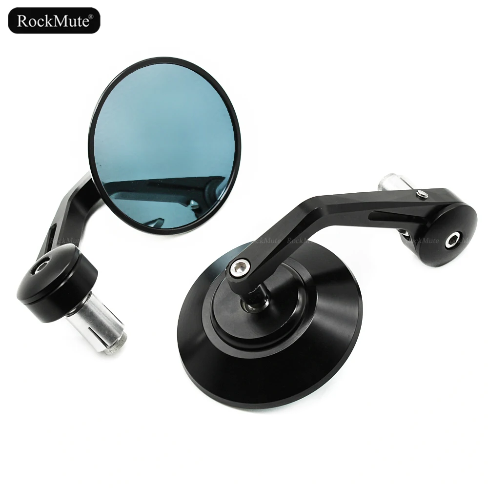 Rear View Side Rearview Round Mirrors For Universal Motorcycle Sport Bike Naked Retro Cafe Racer Fit 22mm/28mm Handlebar/Bar End