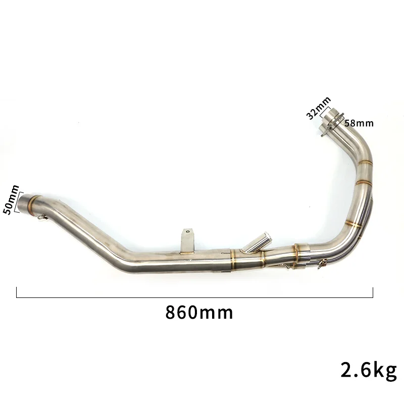 Modified Full System Motorcycle Exhaust Front Link Pipe Muffler Escape Moto For Honda CBR500R CBR500 CB500X CB500F