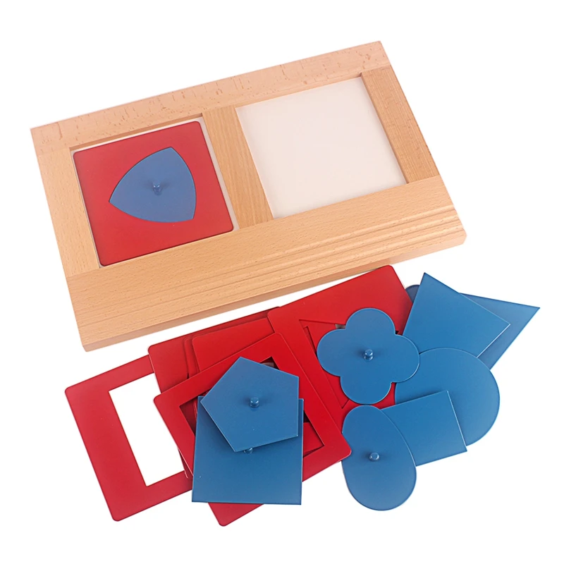 Baby Toy Montessori Shapes Insets Set/10 with Tracing Tray Shape Geometric Drawing Board for Early Childhood Education Preschool