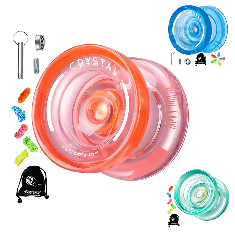 MAGICYOYO K2 Plus Crystal Responsive Yoyo,Dual Purpose Yo-Yo With Replacement Unresponsive Bearing For Intermediate