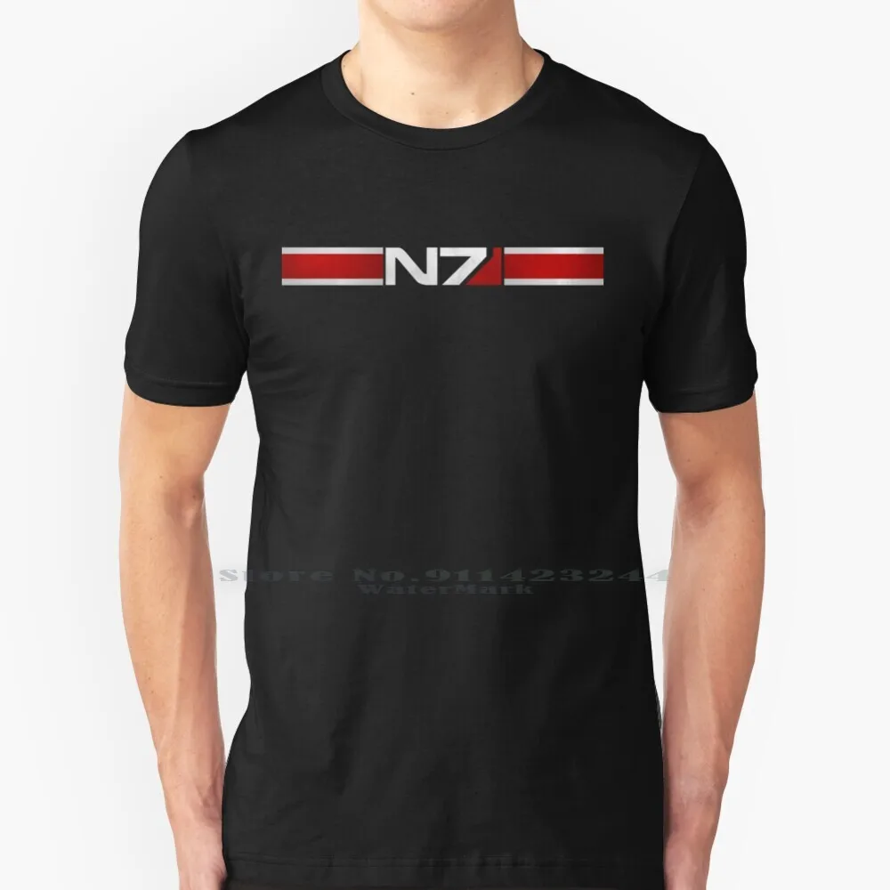 Mass Effect Horizontal N7 T Shirt Cotton 6XL Mass Effect Renegade Me2 Me3 Mass Effect 2 Mass Effect 3 Shepard Commander