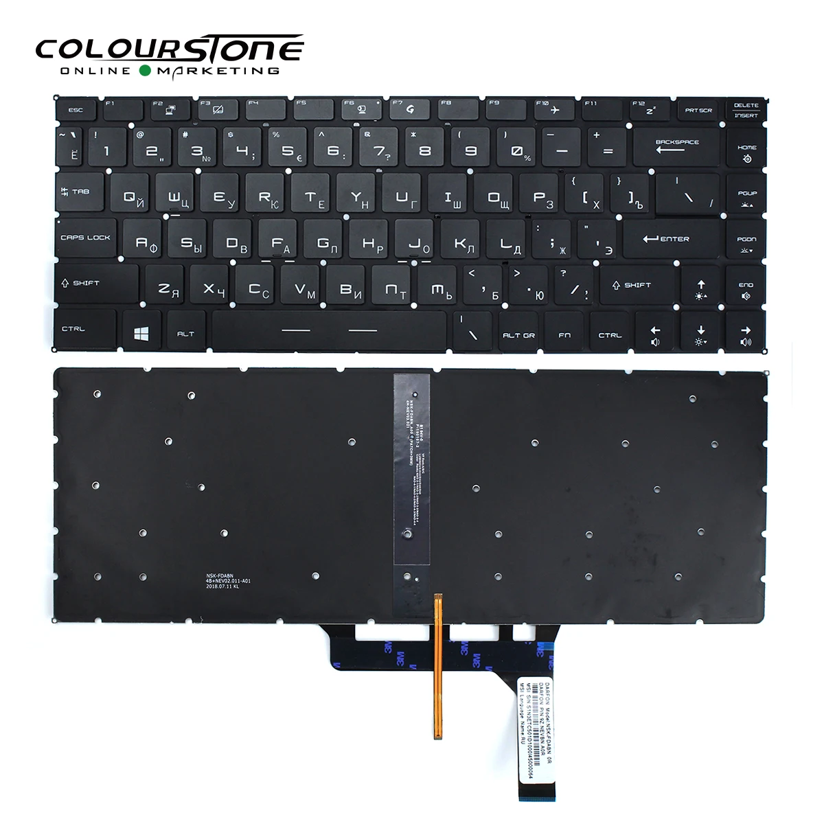 

GS65 RU Keyboard For MSI GS65 GS65VR MS-16Q1 Series Russian Keyboard With Backlit Without Frame