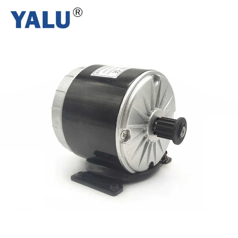 

YALU 350W 24V High Speed Electric Bike Motor MY1016 Electric EV Balance Electric Scooter Brush Ebike DC Motor with Belt Pulley