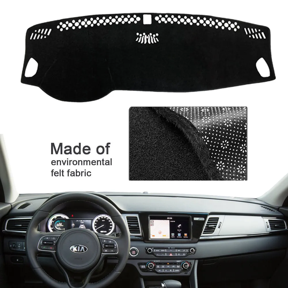Накладка на приборную панель, коврик для приборной панели Kia Niro DE Hybrid e-Niro 2017 2018 2019, накладка, противоскользящая Подушка, защита от солнца и УФ-лучей