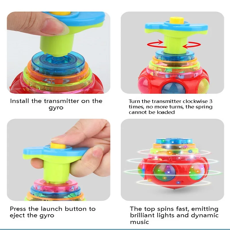 Con Quay Beyblade Con Quay Hồi Chuyển Con Quay Hồi Chuyển Peg-Top Chiếu Sáng Âm Nhạc Tương Tác Đồ Chơi Dành Cho Trẻ Em Màu Đèn Flash Spinner UFO Mô Hình Quà Tặng Cho Trẻ Em