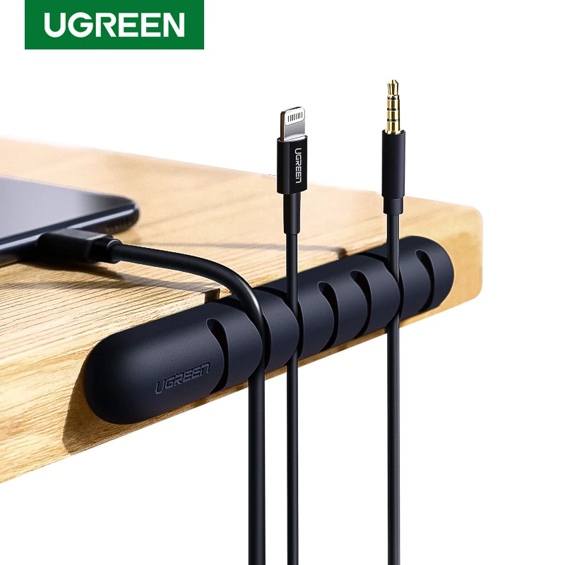 Cáp UGREEN Người Tổ Chức Silicone USB Cáp Aó Gió Linh Hoạt Quản Lý Cáp Kẹp Cho Chuột Tai Nghe Tai Nghe Chụp Tai Giữ Cáp