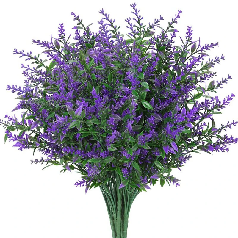 Artificial Flower Plastic Lavender Fake Plant Wedding Home Garden Decoration Bridal Bouquet Photography Props Household Products