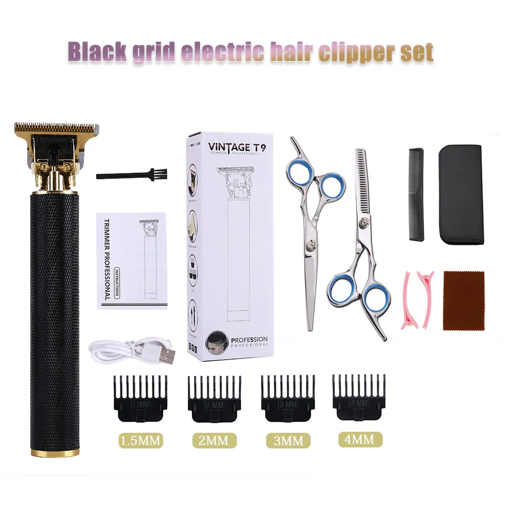 Kẹp Tóc USB Có Thể Sạc Điện Máy Cắt Cỏ Tông Đơ Cắt Tóc Râu Máy Cạo Râu Cắt Tóc Máy Cắt Cắt Chuyên Nghiệp Di Động