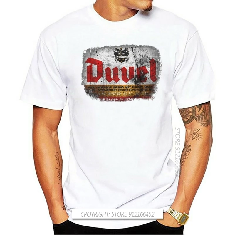 Duvel Beer Black T-Shirt - Ships Fast! High Quality! Pure Cotton Tshirt Men Summer Fashion T-Shirt Euro Size