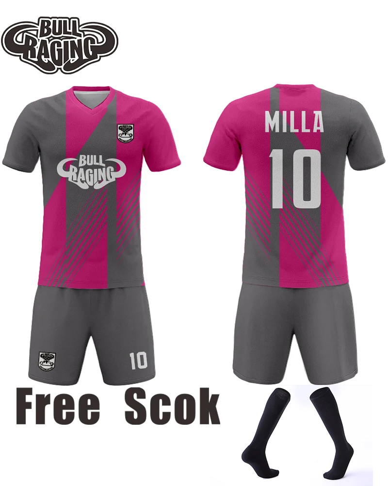 sports jersey maker OEM custom sublimatioin soccer jersey football jersey set free sock