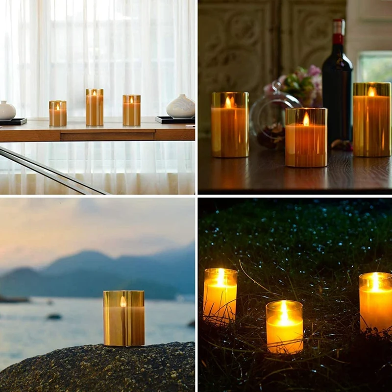 Eldnacele Candele funerali a LED bianche con timer da 6 ore