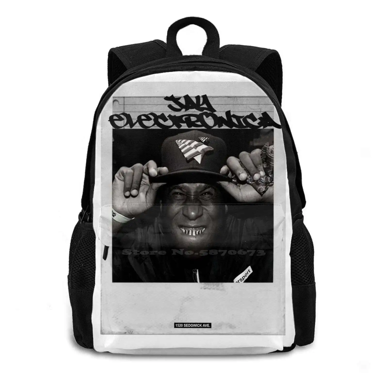 Jay Electronica School Bag Big Capacity Backpack Laptop 15 Inch Rap Music Hip Hop R O All Flows Reach Out Rugged Man Music Boom