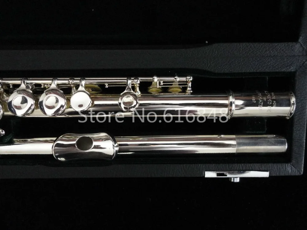 Hot Muramatsu Flute 1957 C Tune 16 Keys Closed Holes Cupronickel Silver Plated Flute E Key Brand Musical Instrument With Case