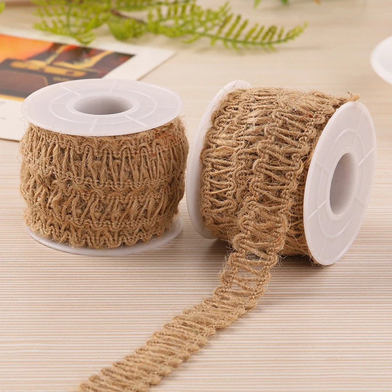 5m Handmade Linen Braided Rope Hemp Rope Rope Tying Hemp Rope Rope DIY Craft Decoration Wedding Party Decoration