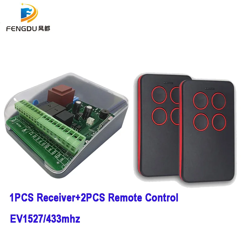 Newest Wireless Garage Door Controller Switch Rolling Shutter Tubular Motor Controller 433Mhz RF Receiver Transmitter