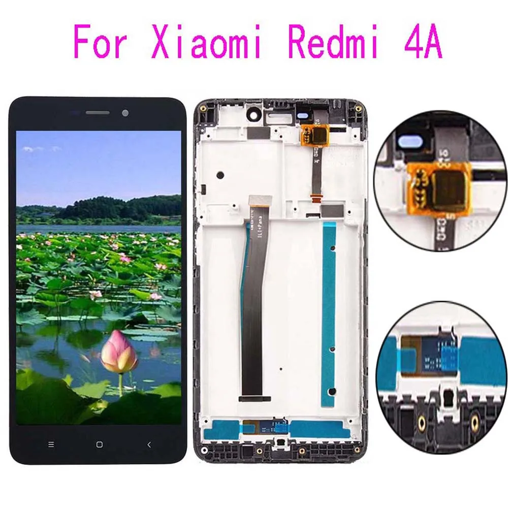 100% Tested Well Working 5.0 Inch LCD For Xiaomi Redmi 4A LCD Display With Full Touch Screen Panel Digitizer Assembly Replacemen