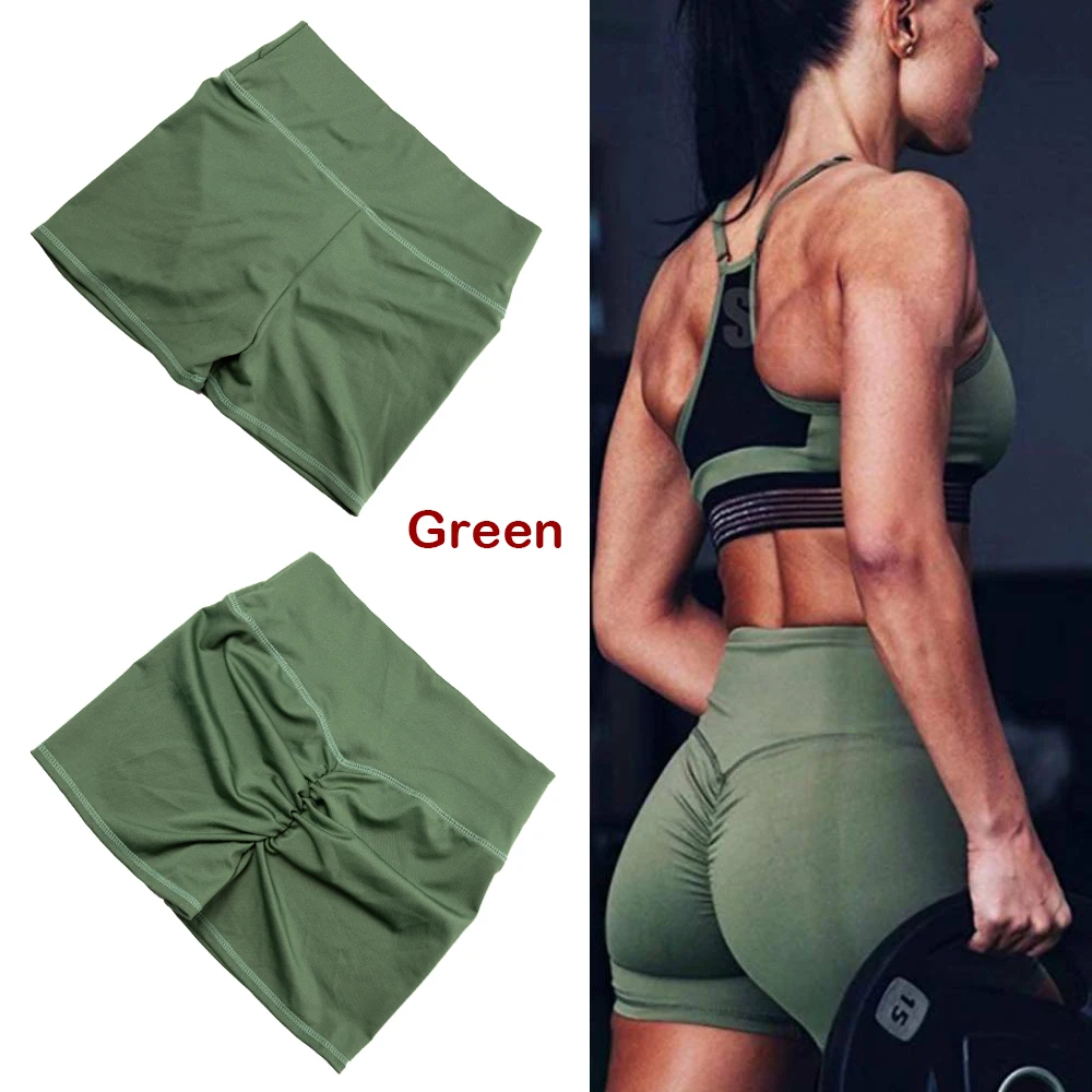 Vrouwen Hoge Taille Push Up Booty Shorts Workout Gym Shorts Scrunch Butt Fietsen Sport Shorts Fitness Yoga Shorts Athletic