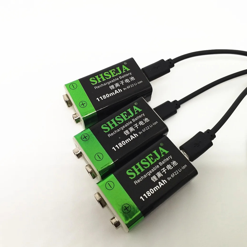 9V usb lipo akumulator litowy do multimetru mikrofon zdalne sterowanie masażer ktv używać 9v baterii usb