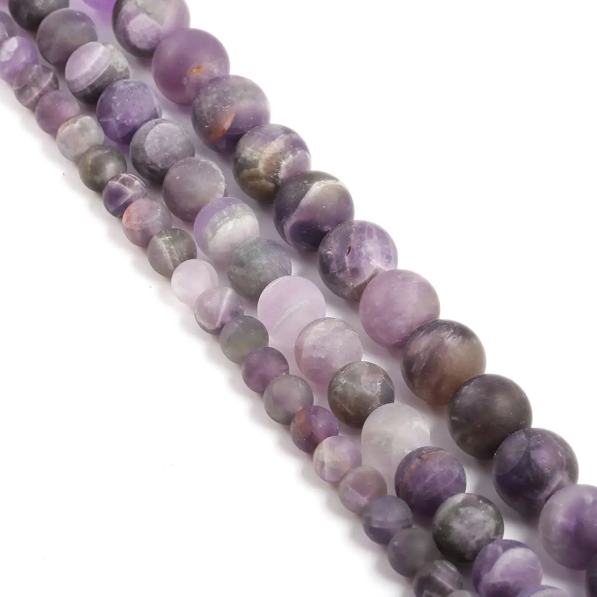 Natural Stone Beading Matte amethysts Round Loose Beads Isolation beads For jewelry making DIY bracelet necklace accessories