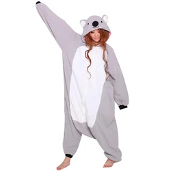 Loose Koala Onesies For Adults Anime Kigurumi Pajamas Cartoon Sleepwear Pyjamas Women Men Fleece Girls Cosplay Costume Bodysuit