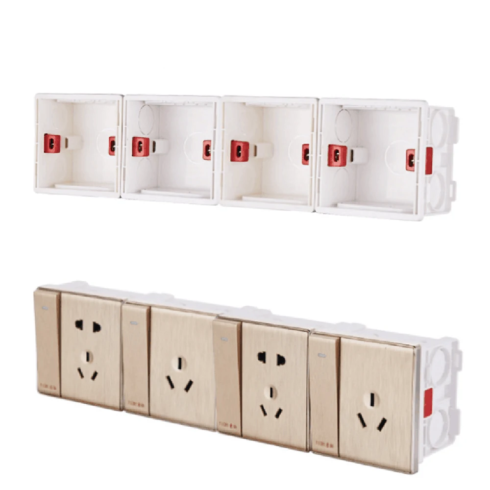 Mounting Box for 86*86mm  Wall Switch and Socket Wallpad Cassette Universal White Wall Back Junction Box 86 type