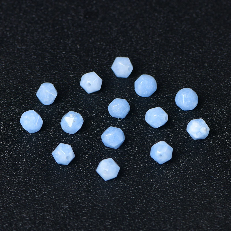 4A Natural Aquamarine Crystal Single Bead DIY Beads Jewelry Making