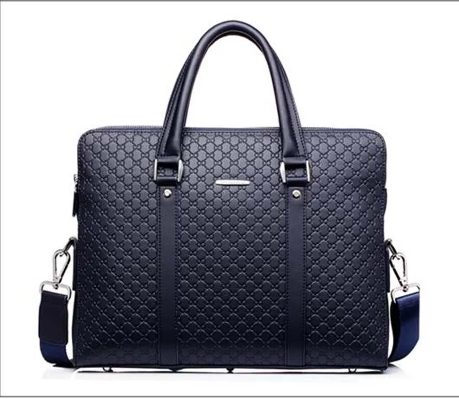 Hot Sale New Men Fashion Business Briefcase High Quality Leather Handbag Large Capacity Shoulder Bags Laptop Bags Messenger Bag