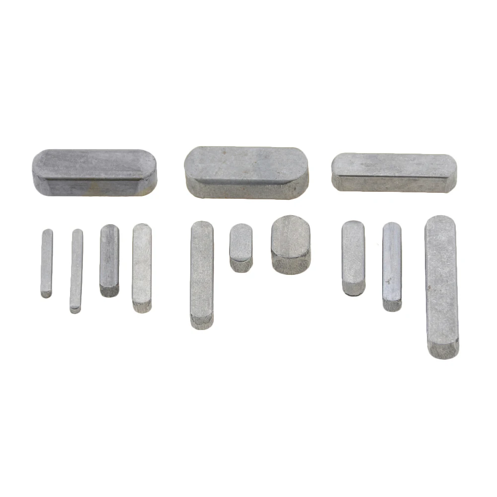 60PCS/Box Type A Round Ended Feather Key Parallel Drive Shaft Keys Set 3mm 5mm 6mm 8mm 10mm 12mm Hardware