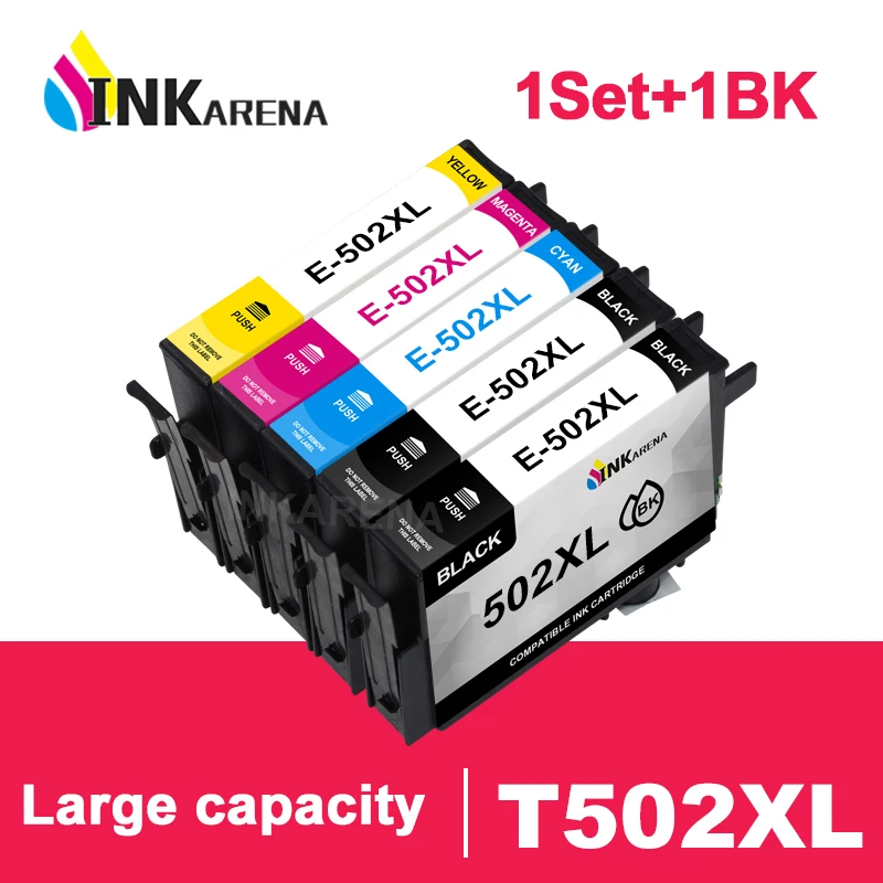 

INKARENA Printer ink cartridge T502 XL T502XL Compatible for EPSON Expression Premium XP5100 XP5105 / Wrokforce wf-2865 wf-2860