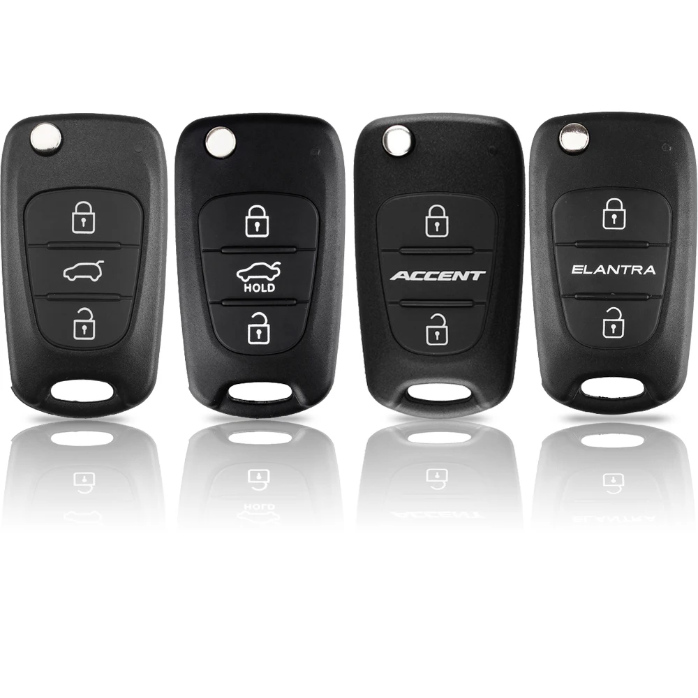 Keyecu Flip Remote Key Shell Case 3 Buttons for Kia Ceed Sportage Rio Venga Sorento Soul Optima 2009 2010 2011 2012 for Hyundai