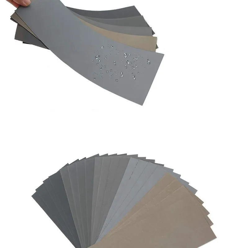 20-teiliges Schleifpapier-Set, Körnung 1000/2000/3000/5000/7000, Schleifpapier, wasser-/trockenes Schleifpapier zum Polieren von Holz und Metall im Automobilbereich – Detail 6