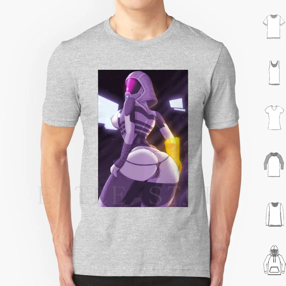 Fate's Marathon Day 3 : Tali'zora Vas Normandy T Shirt Cotton Men DIY Print Hentai Manga Anime Ecchi Ass Butt Thong Cammeltoe