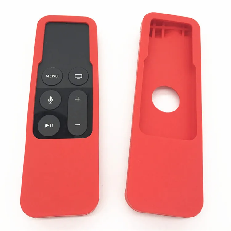 2PCS Silicone protective cover for apple apple TV4 remote control body feeling anti falling protective cover TV silicone cover