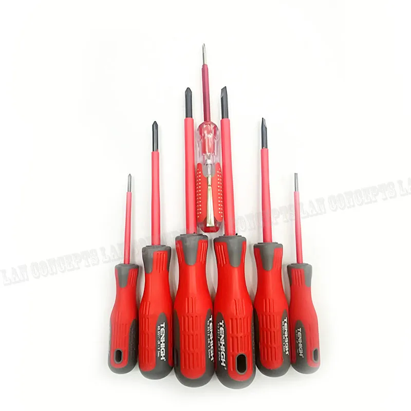 

7 pieces Screwdriver Set with Magnetic Slotted and Phillips Bits Electricians Electrical Work Repair Tool Screw Driver Kit
