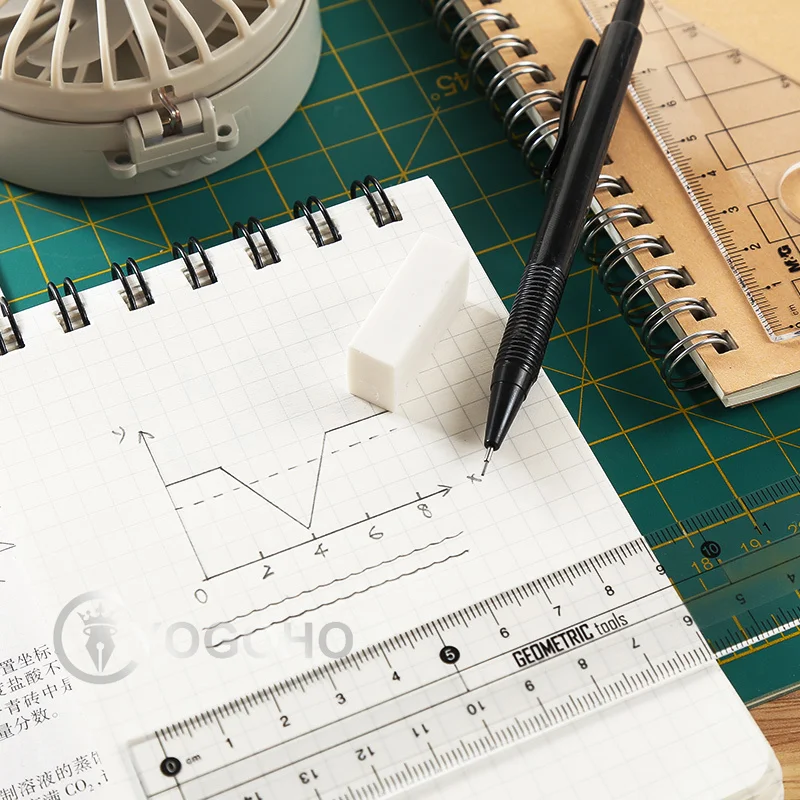 M & g estudante geometria transferidor desenho escola borracha compasso conjunto matemática borracha régua para estudantes de alta qualidade