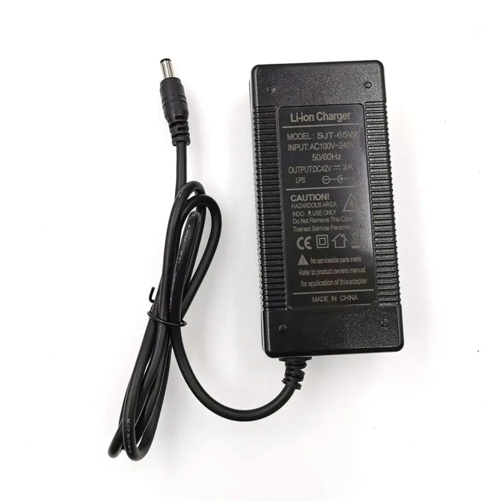 36V 2A  Battery Charger Output 42 V 2 A Charger Input 100 -240 VAC Lithium Li-ion Li-poly Charger for 10series 18650 Battery