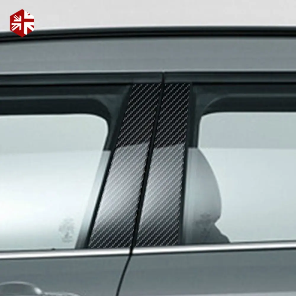 Pegatina de vinilo de fibra de carbono 5D para ventana de coche, calcomanía decorativa de pilares B para MINI Cooper Clubman F54, accesorios, 4 unidades por juego