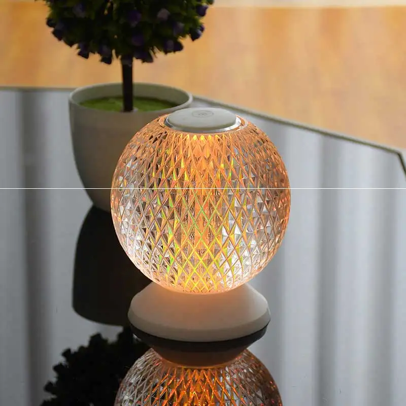 Italian Crystal Battery Desk Lamp USB Touch Sensor Bar Light Decor Restaurant Table Lamps Romantic Nightlight Fixture Bed Lamp